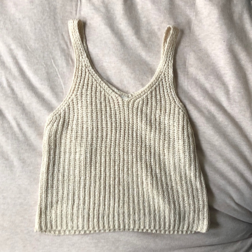 Oatmeal knit tank